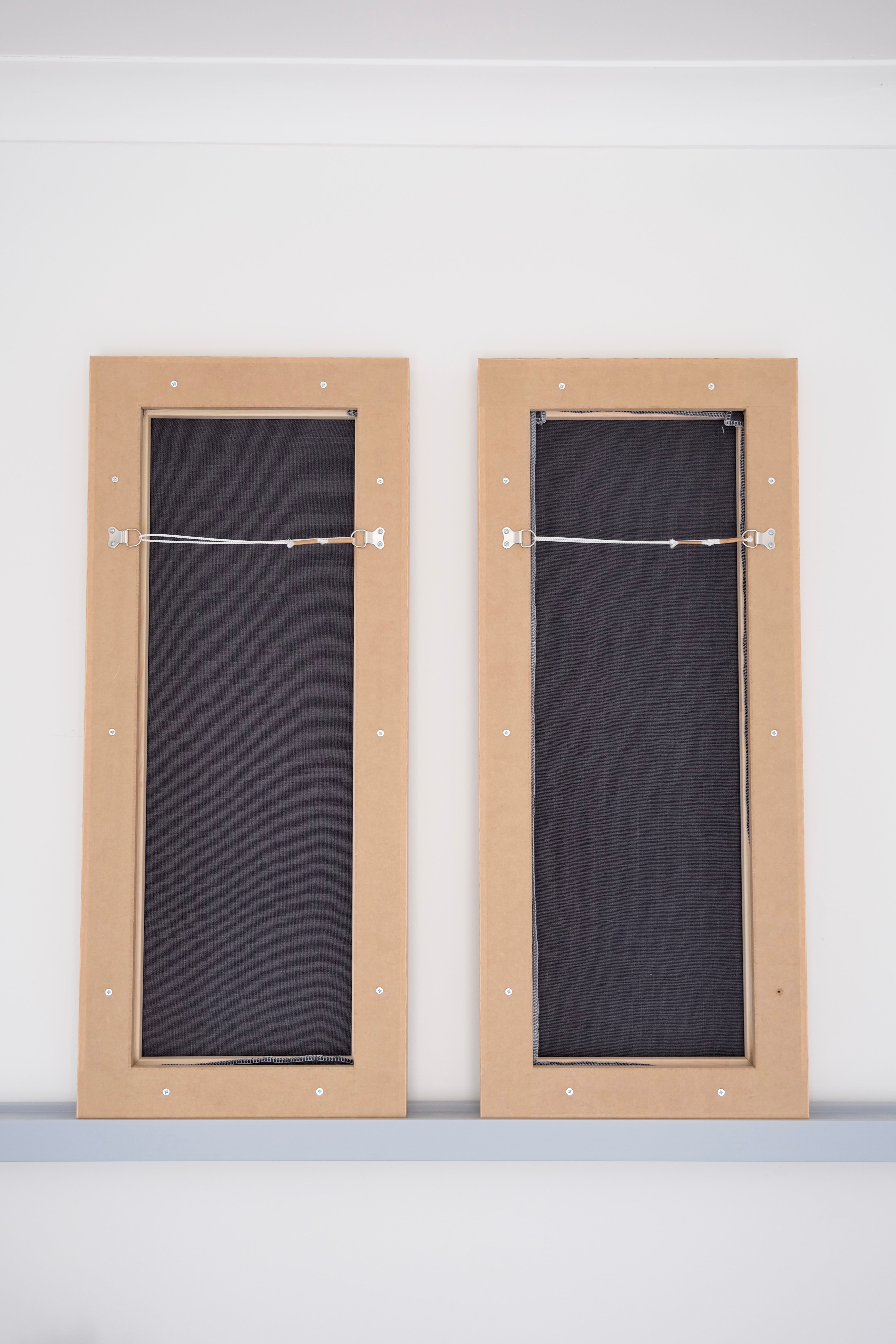 Pair of framed antique suzanis