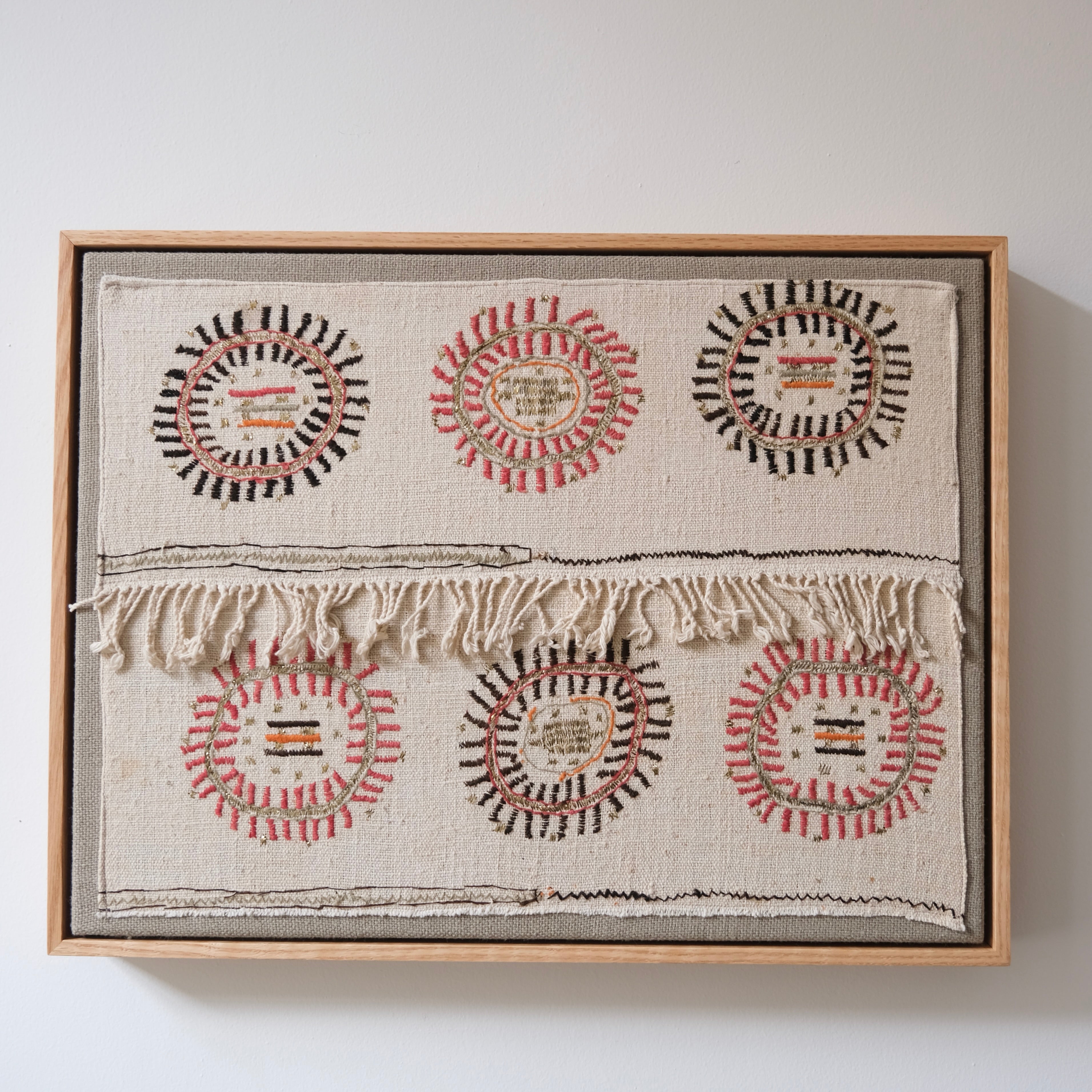 Framed Ottoman embroidery