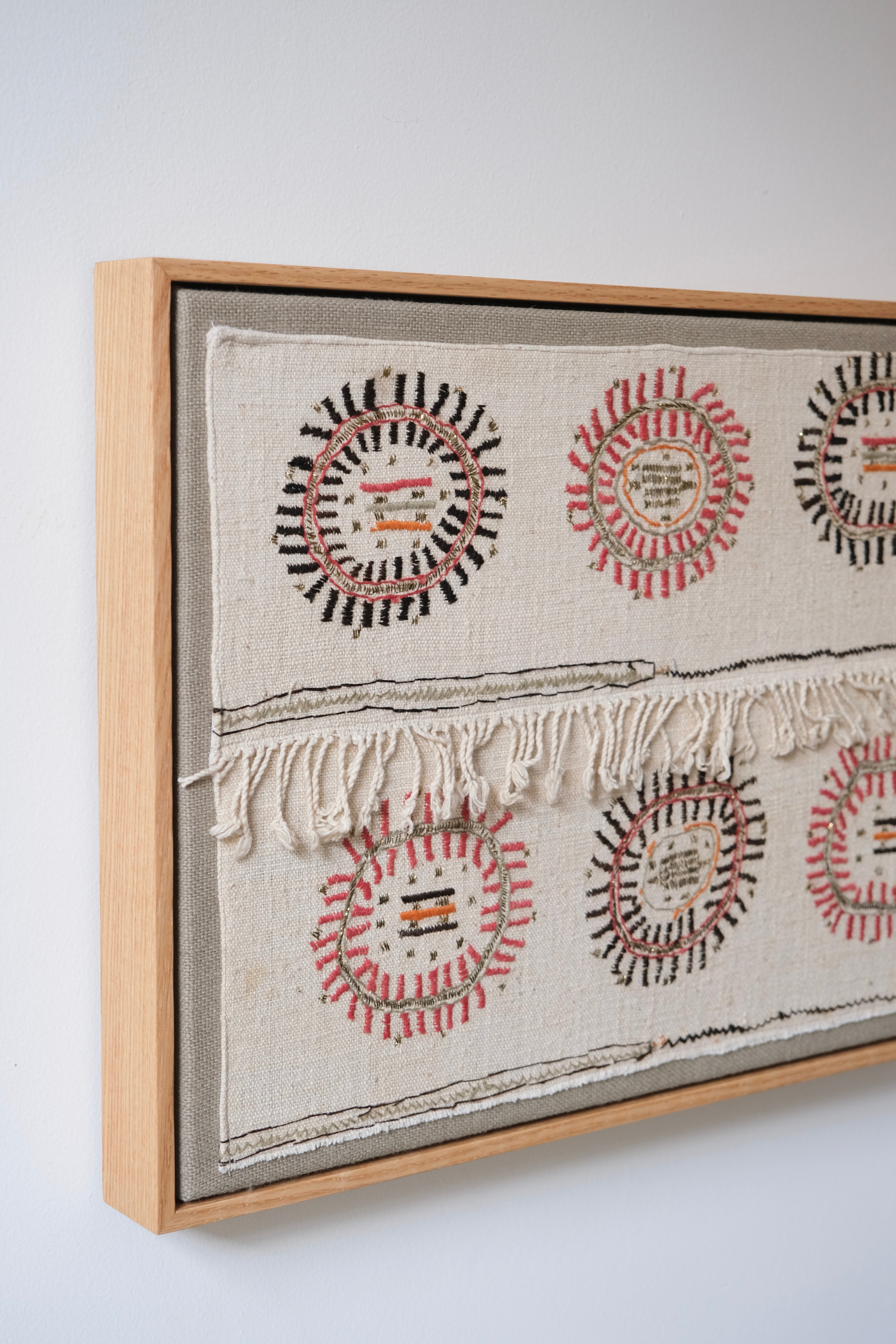 Framed Ottoman embroidery