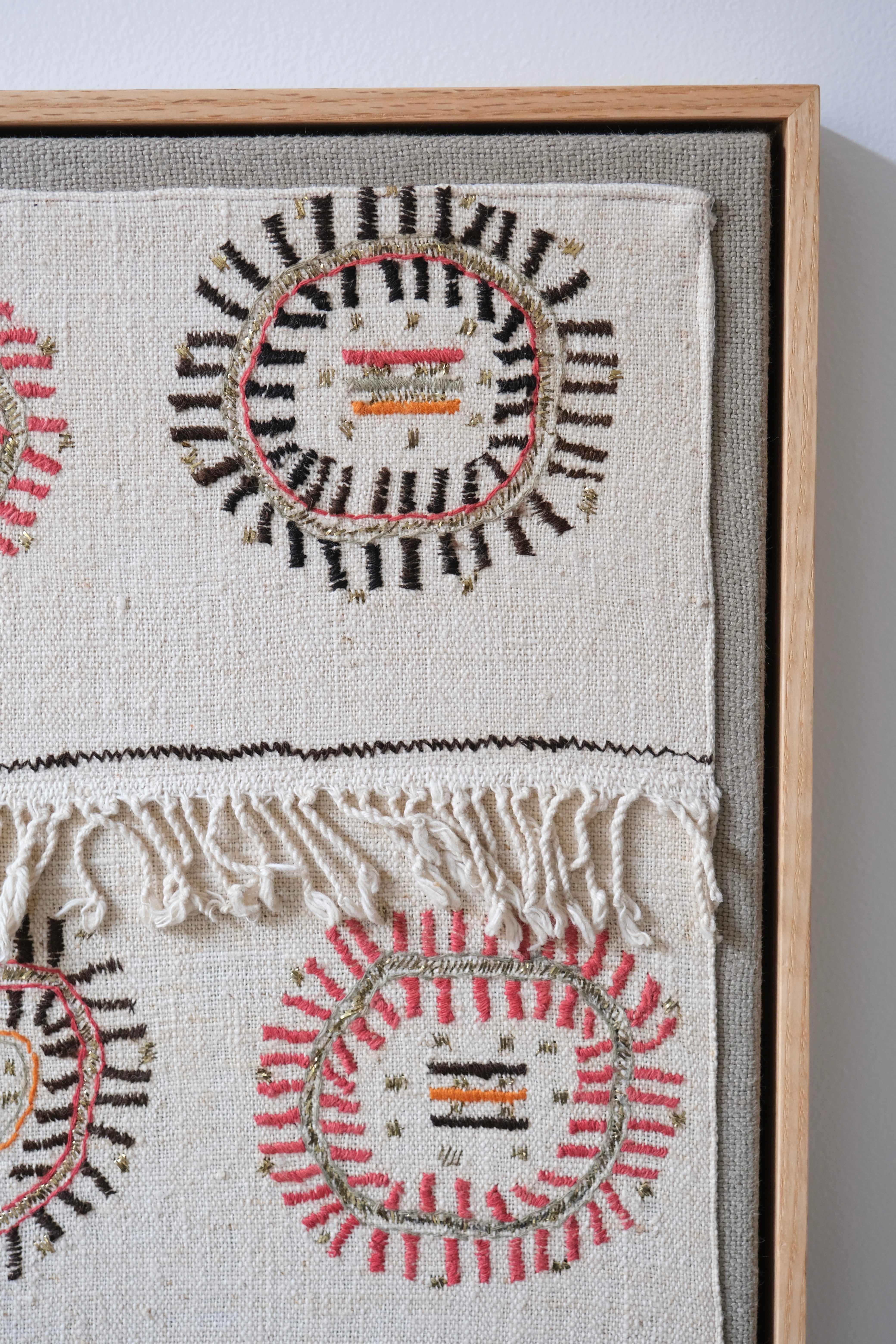Framed Ottoman embroidery