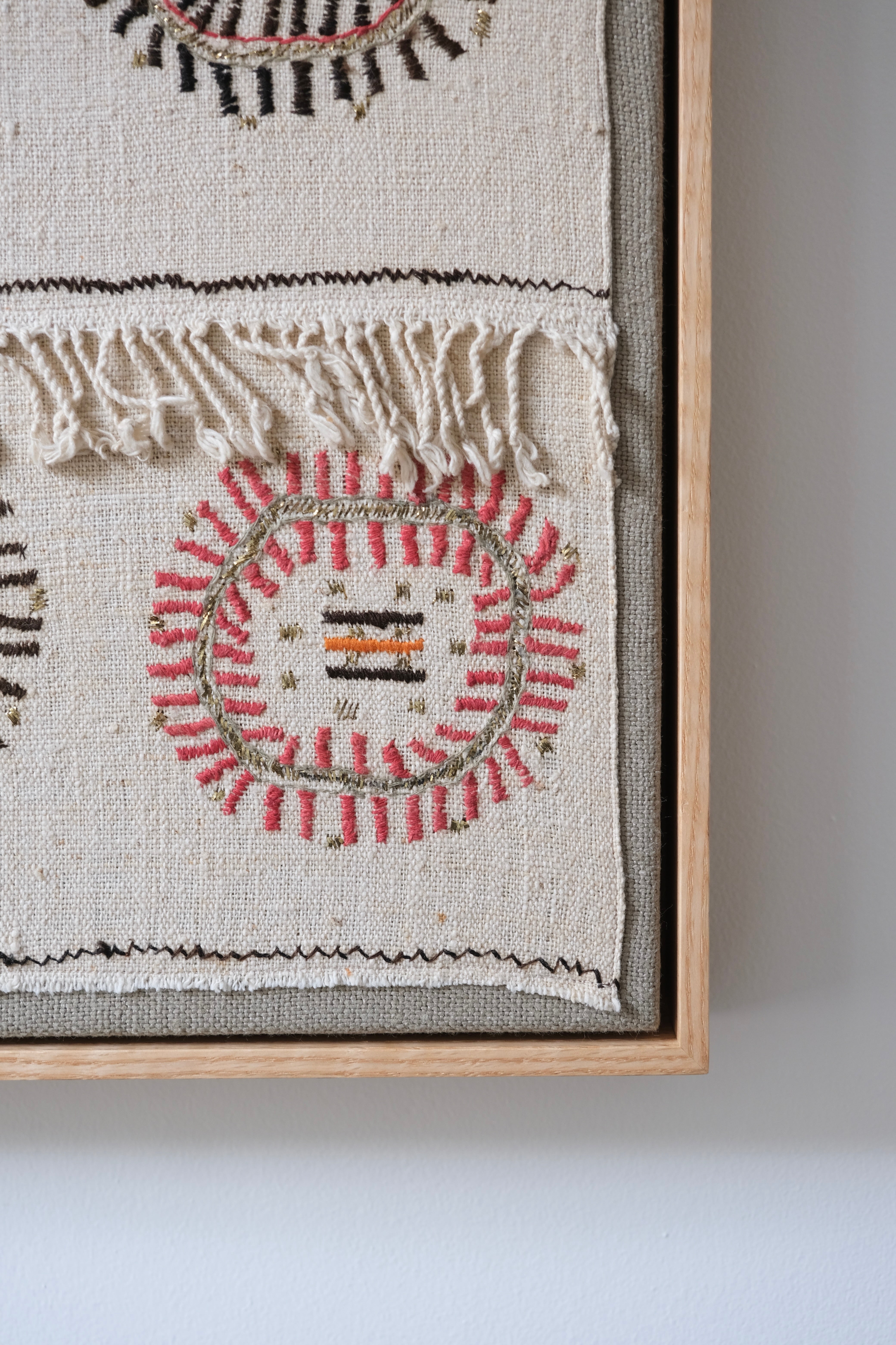 Framed Ottoman embroidery