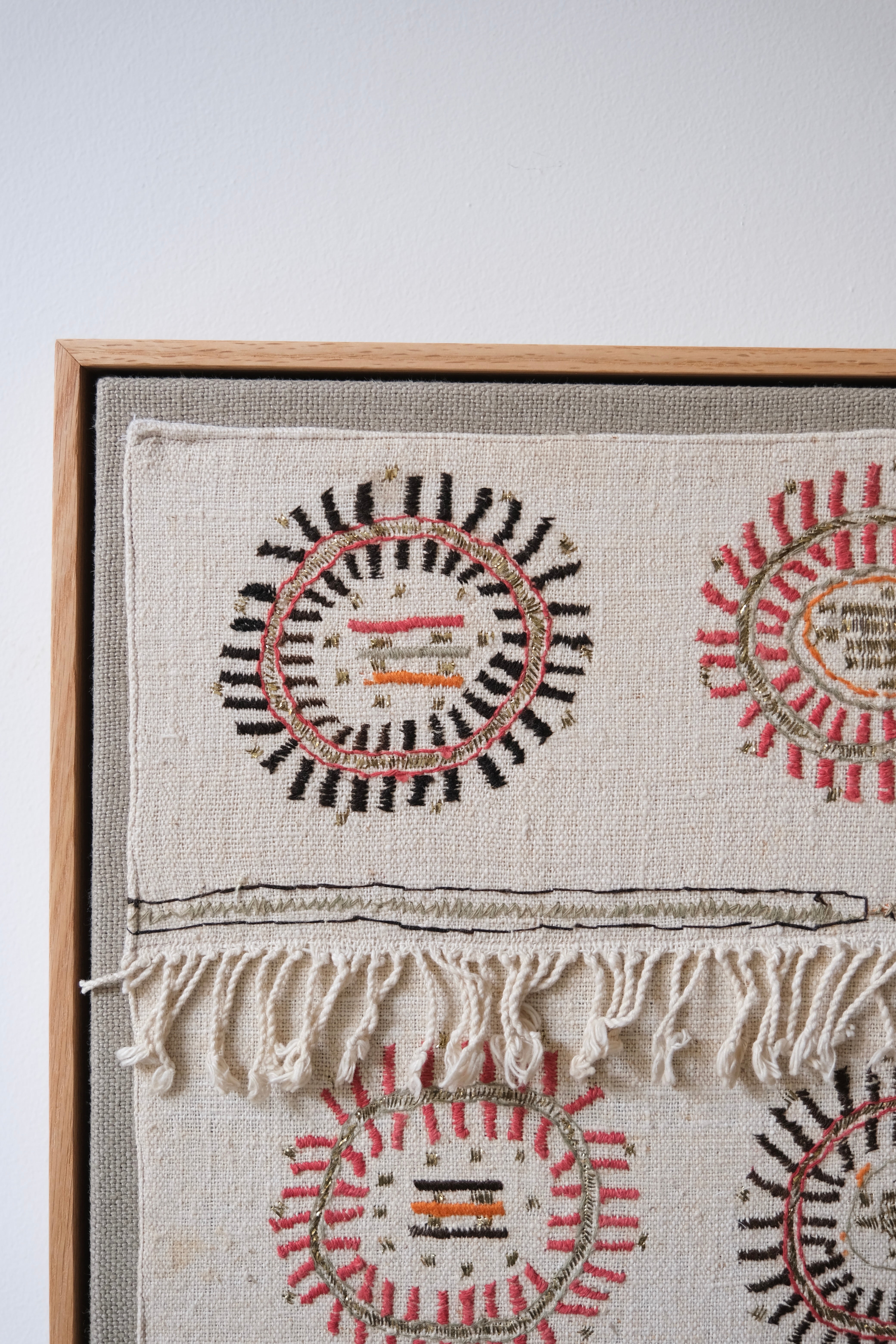 Framed Ottoman embroidery