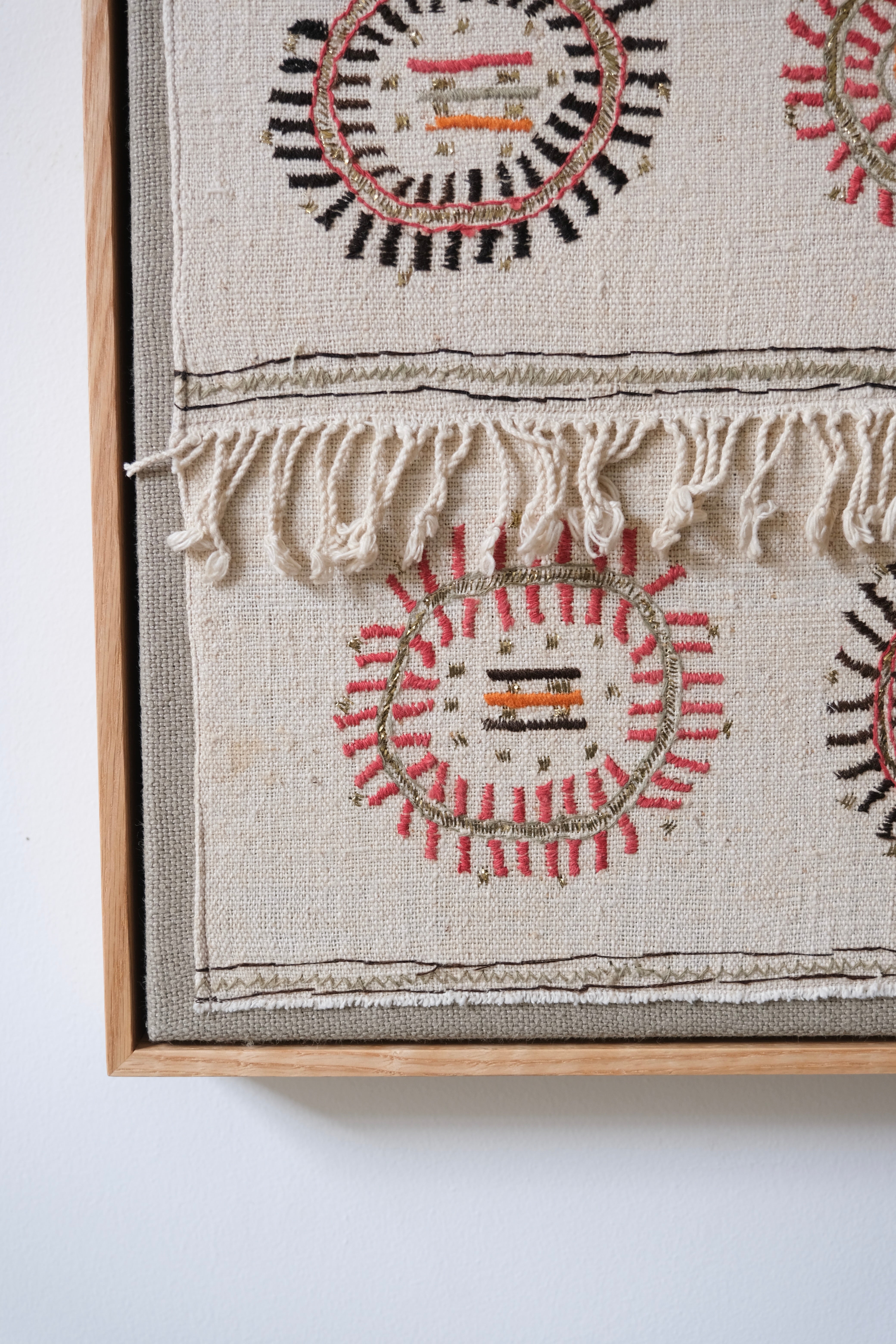 Framed Ottoman embroidery
