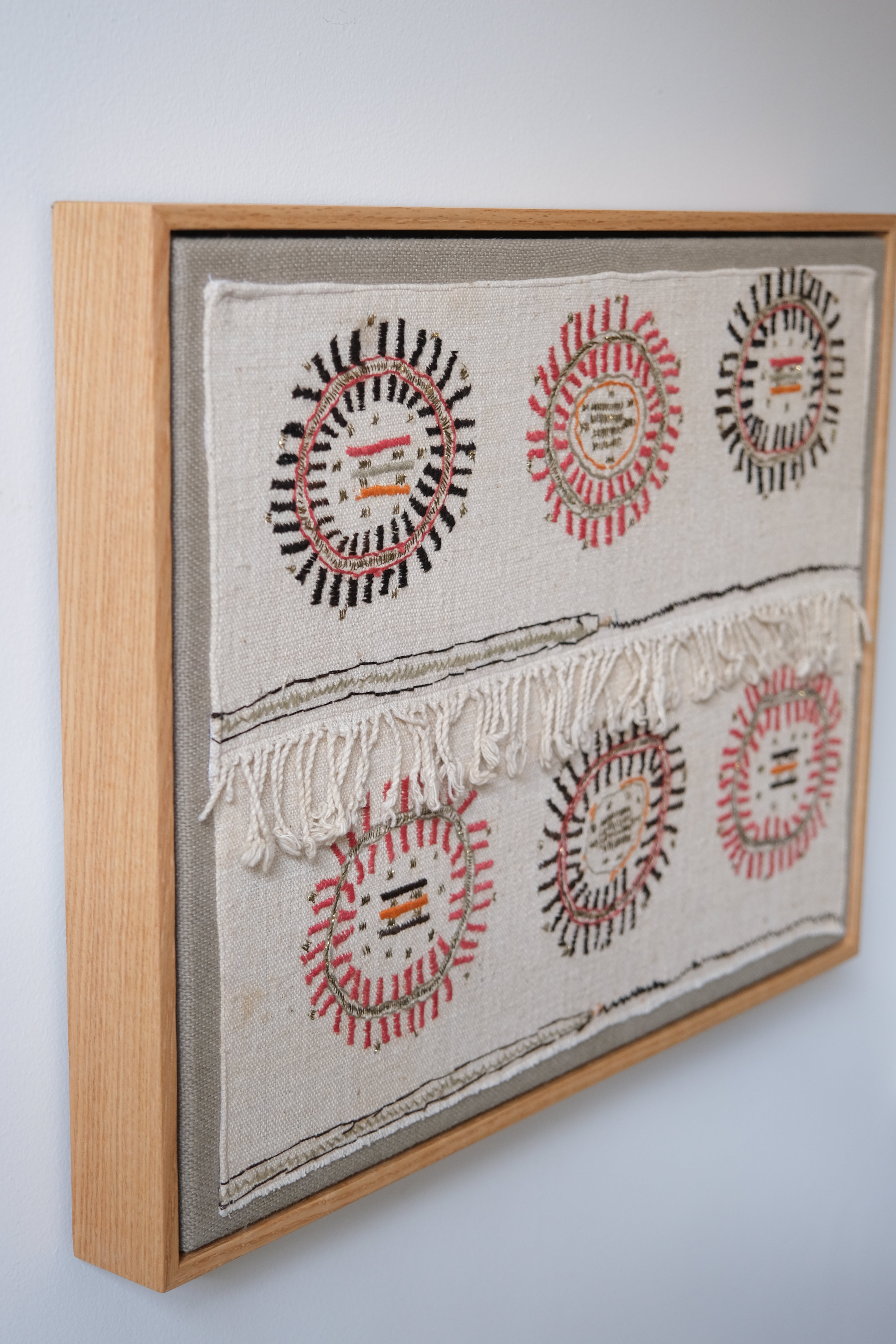Framed Ottoman embroidery
