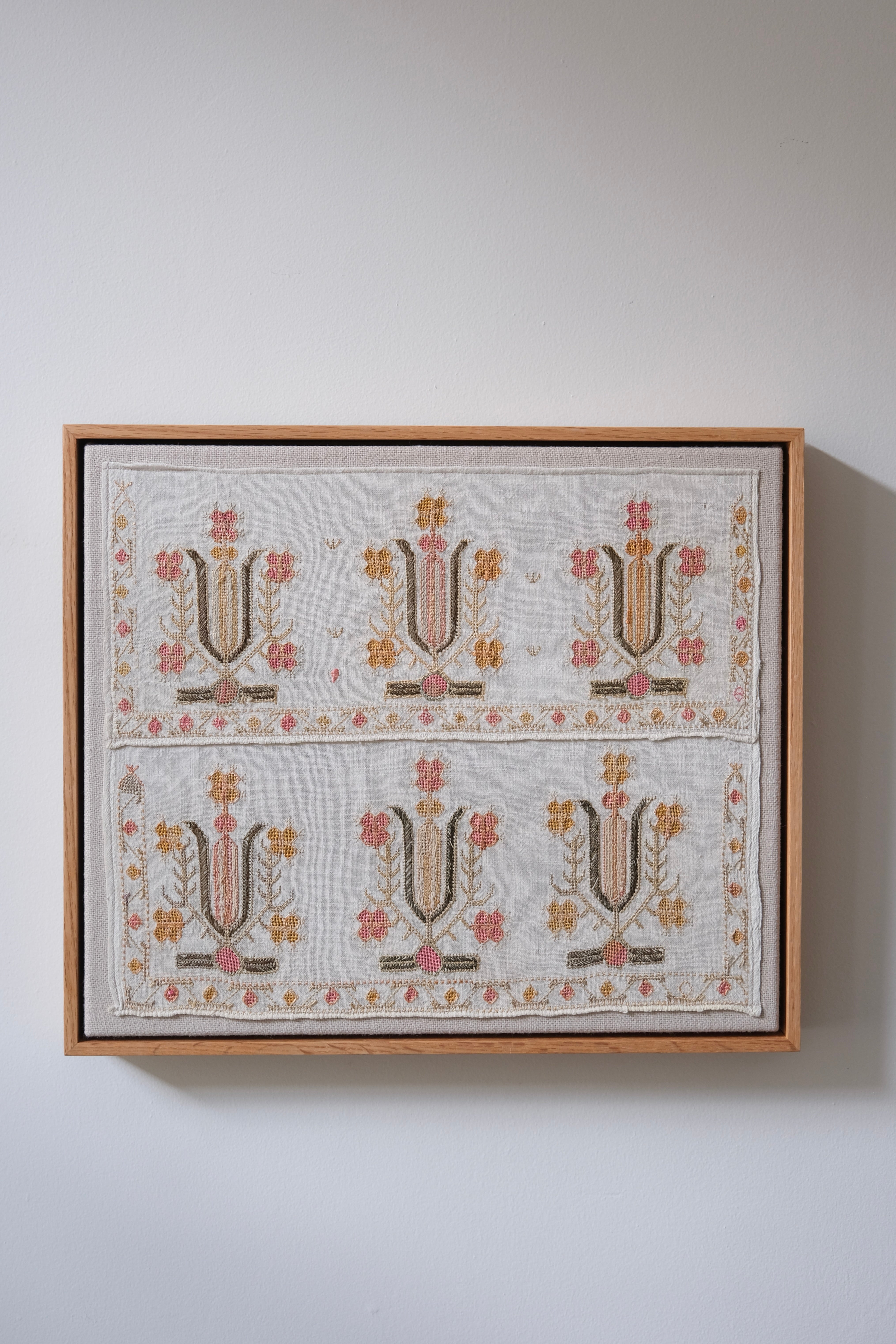 Framed Ottoman embroidery