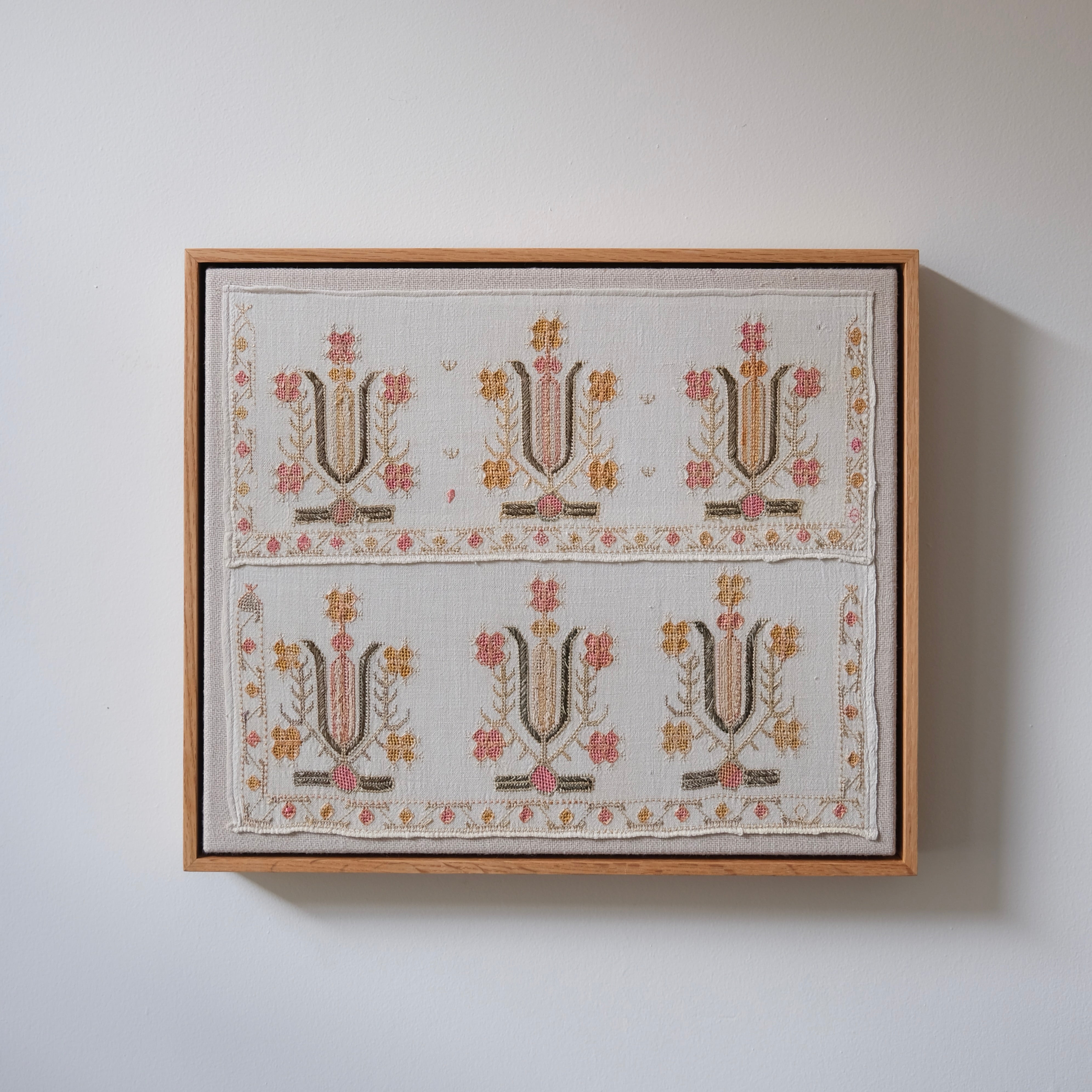 Framed Ottoman embroidery