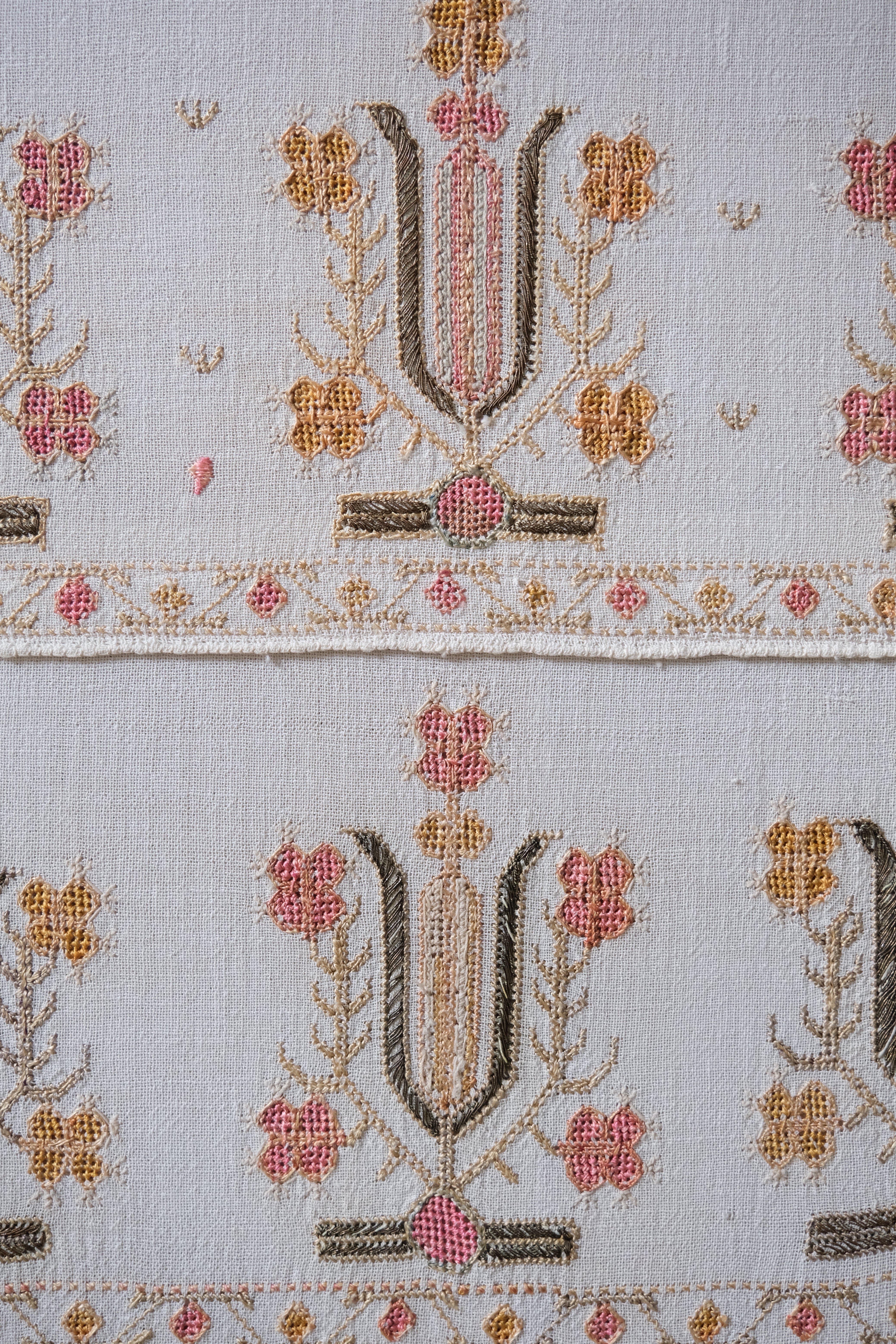 Framed Ottoman embroidery