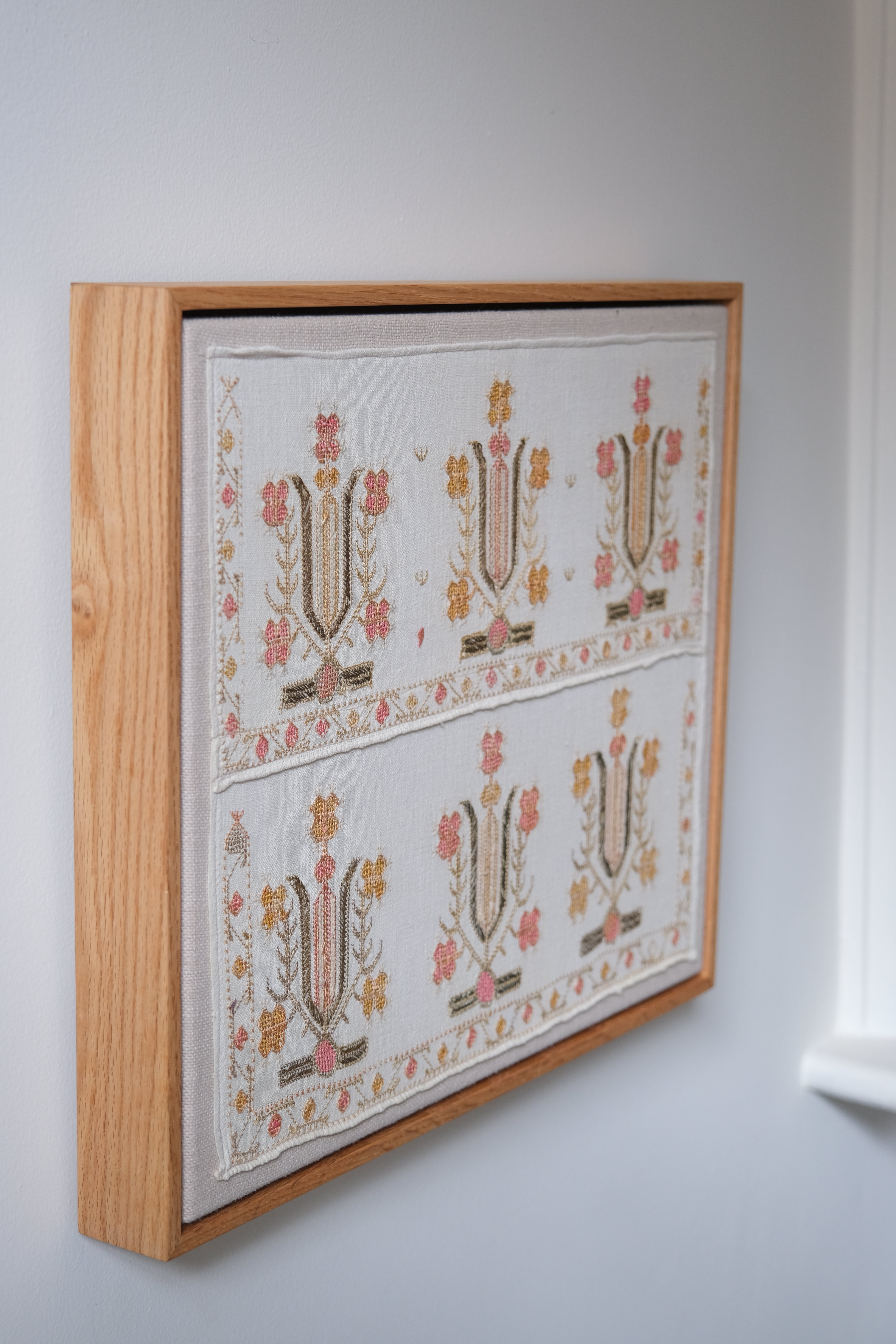 Framed Ottoman embroidery