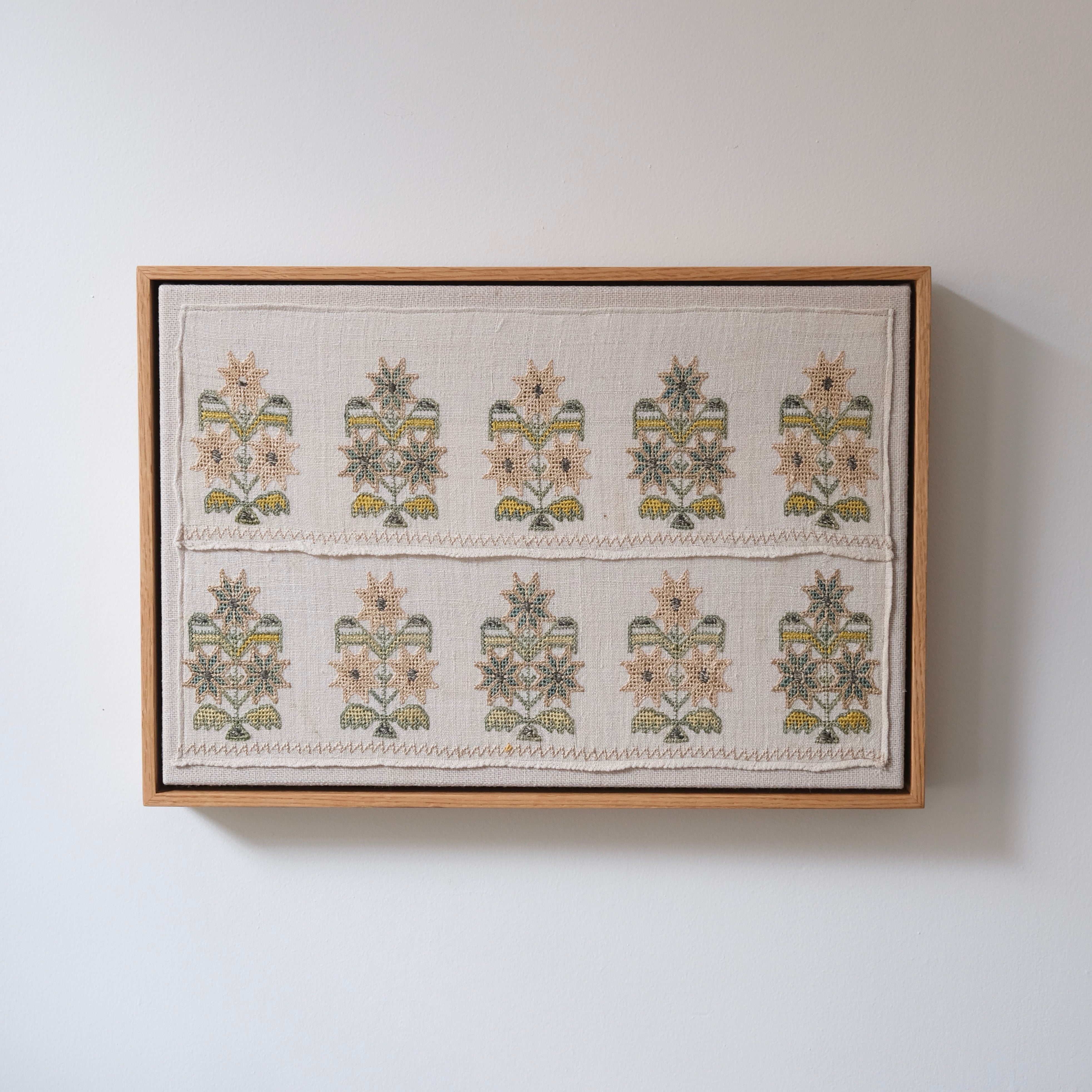 Framed Ottoman embroidery