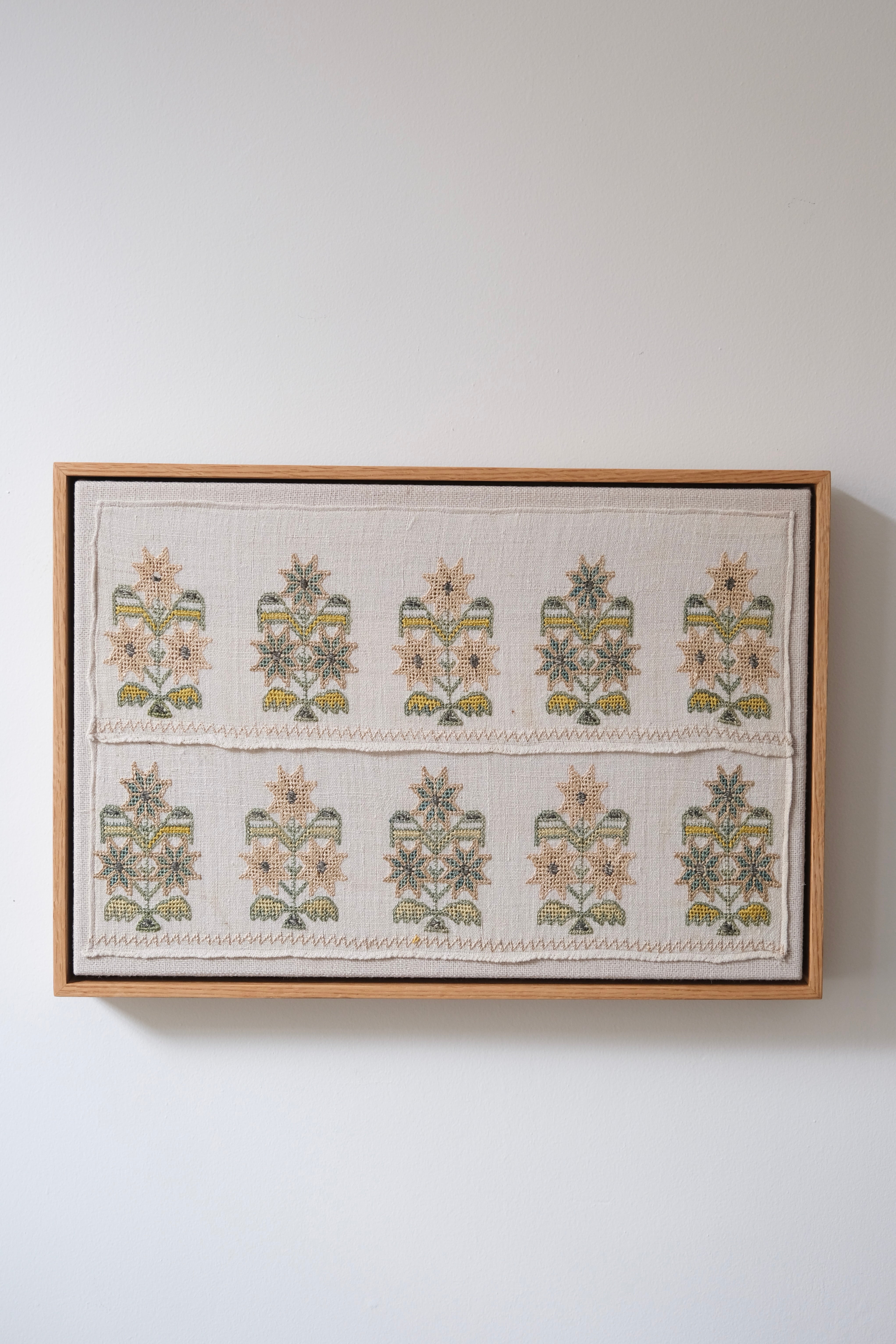 Framed Ottoman embroidery