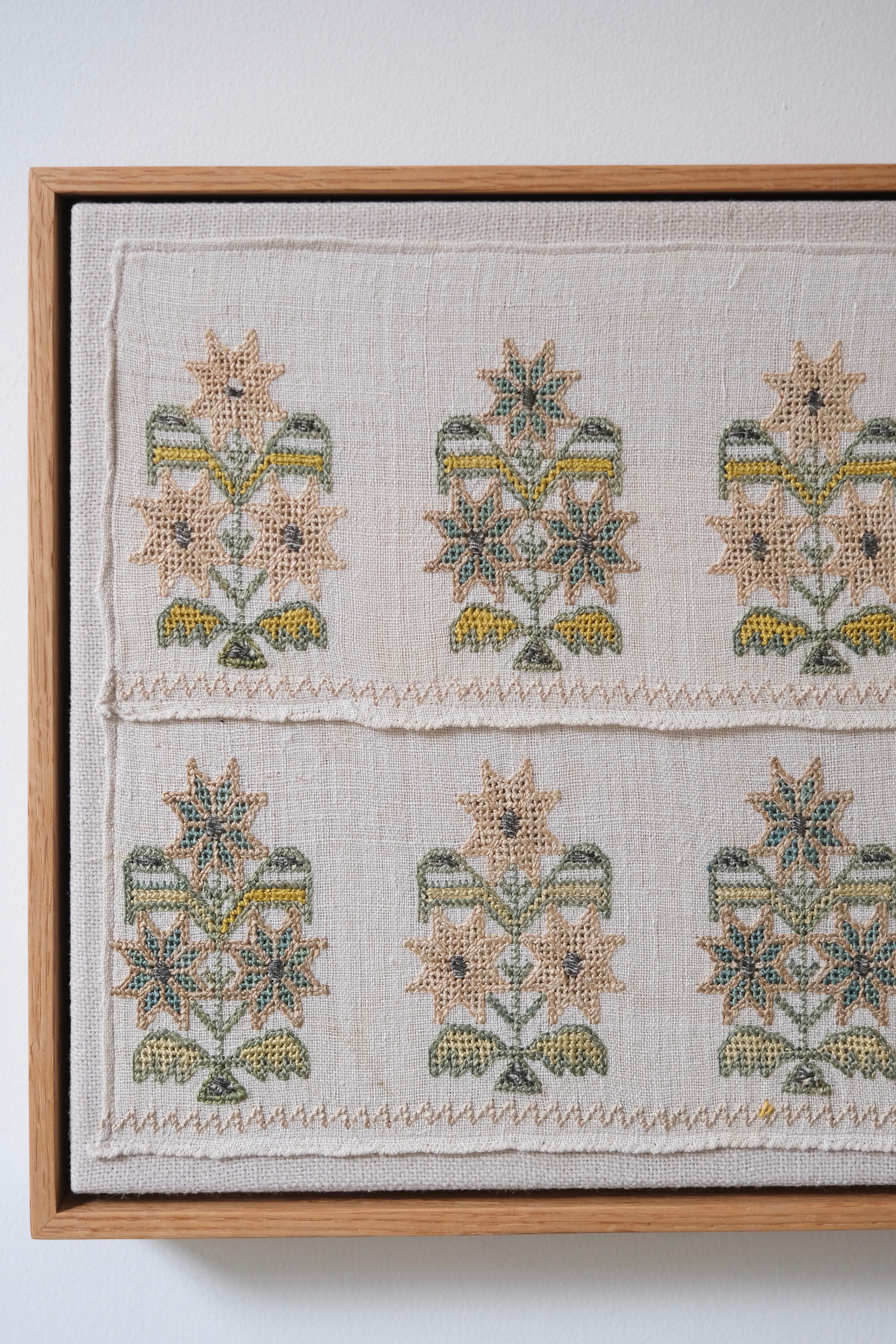 Framed Ottoman embroidery
