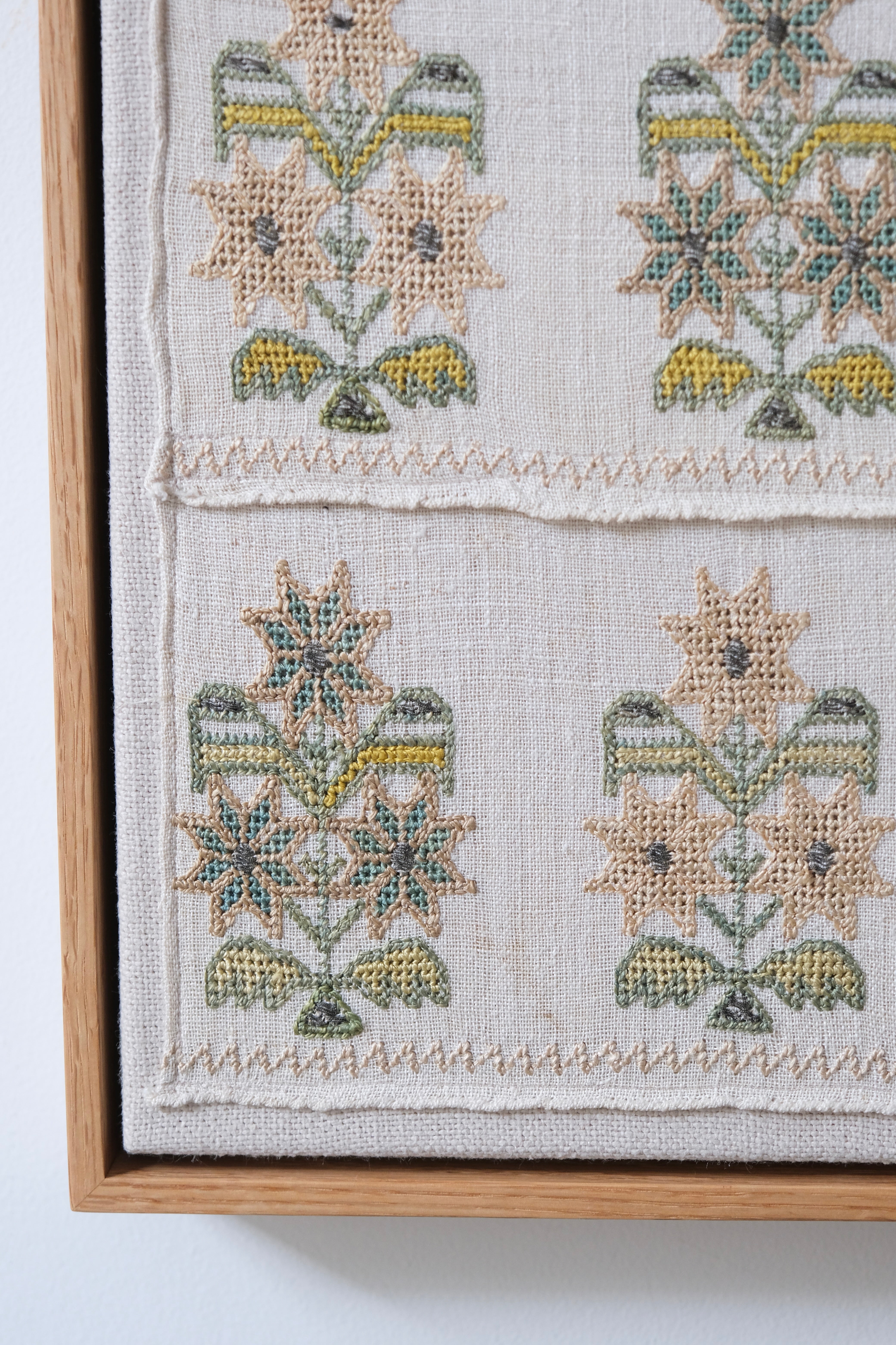 Framed Ottoman embroidery