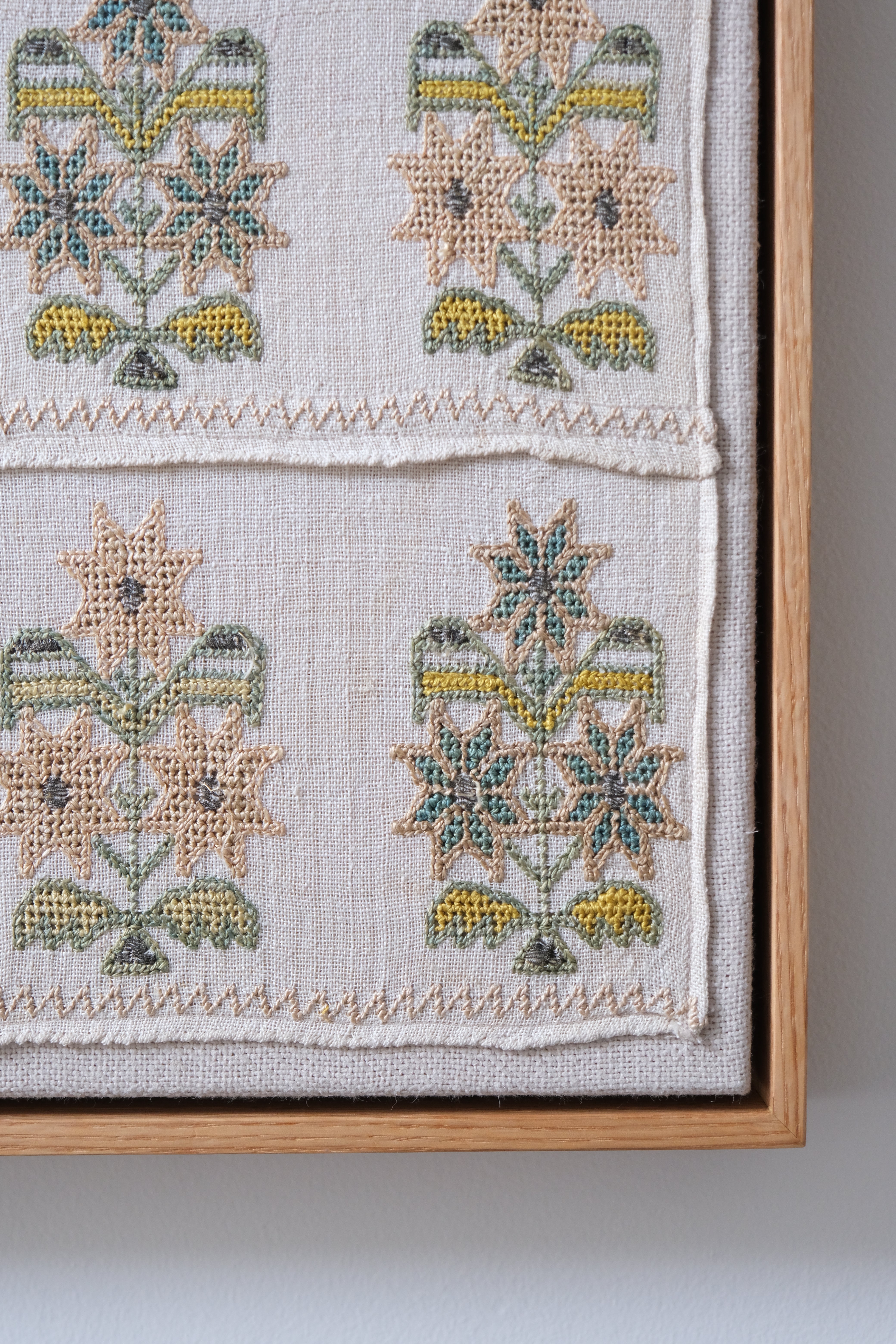 Framed Ottoman embroidery