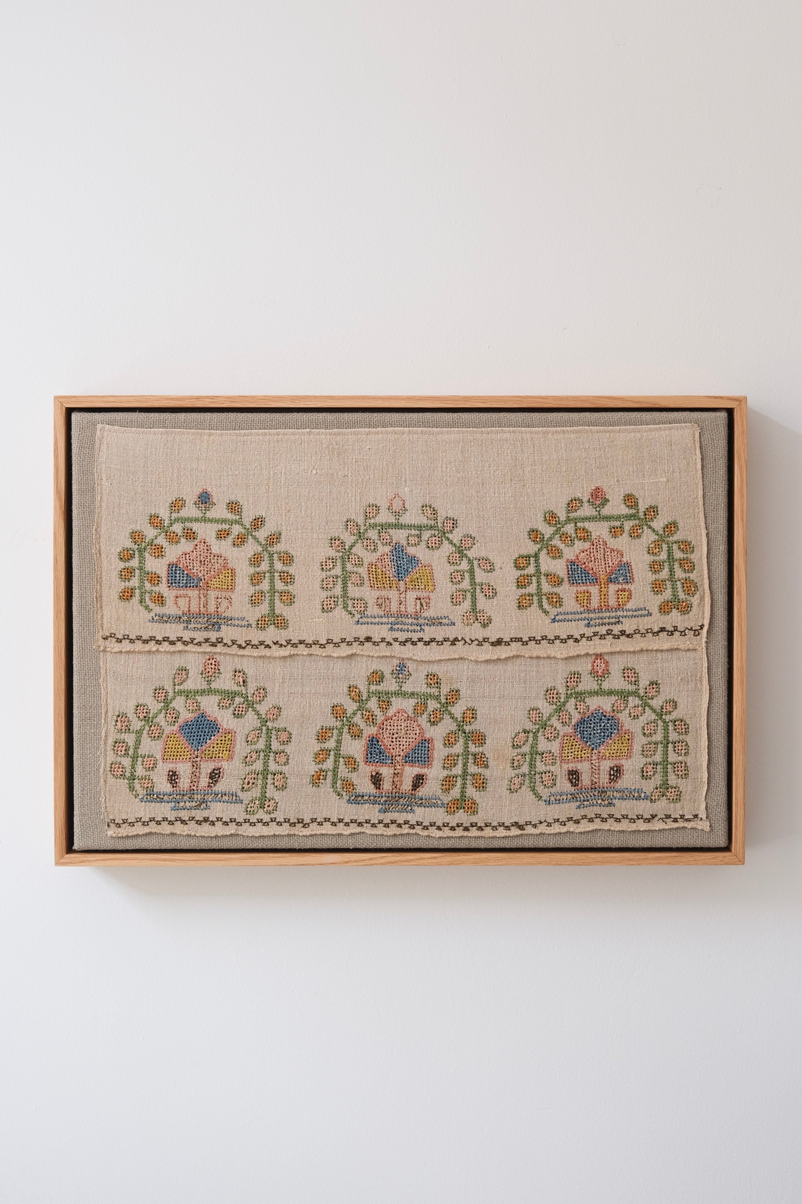 Framed Ottoman embroidery