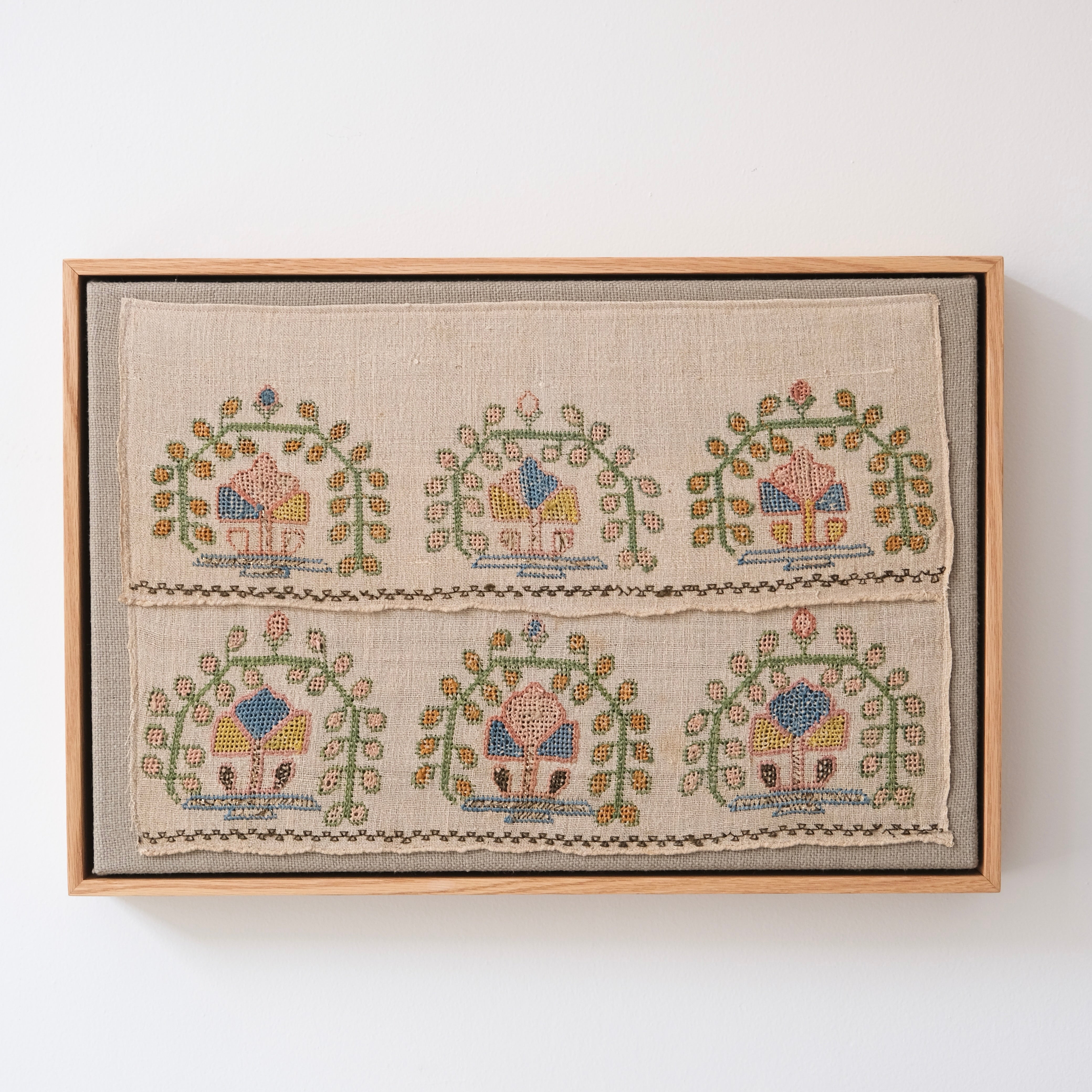 Framed Ottoman embroidery