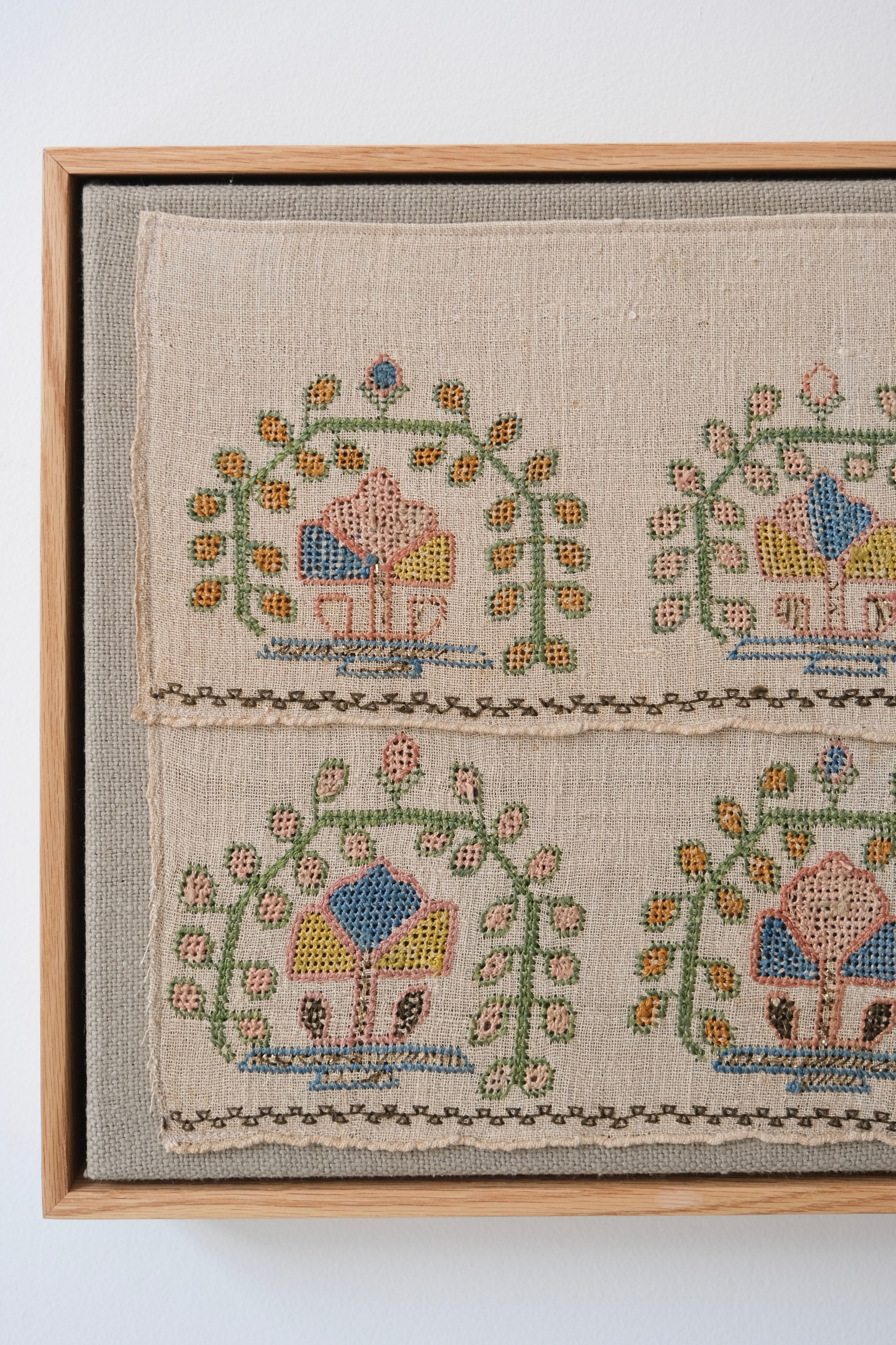 Framed Ottoman embroidery