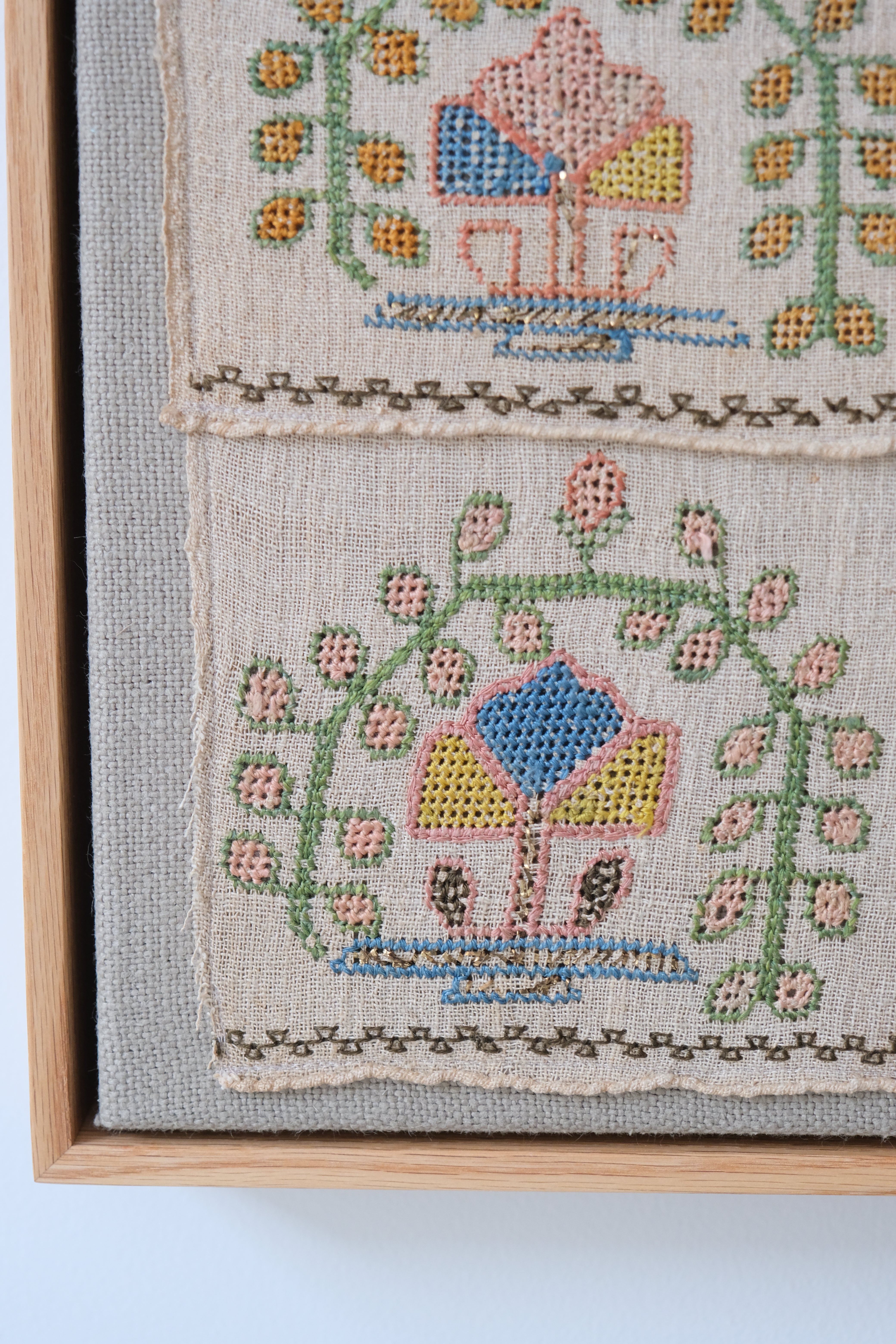 Framed Ottoman embroidery