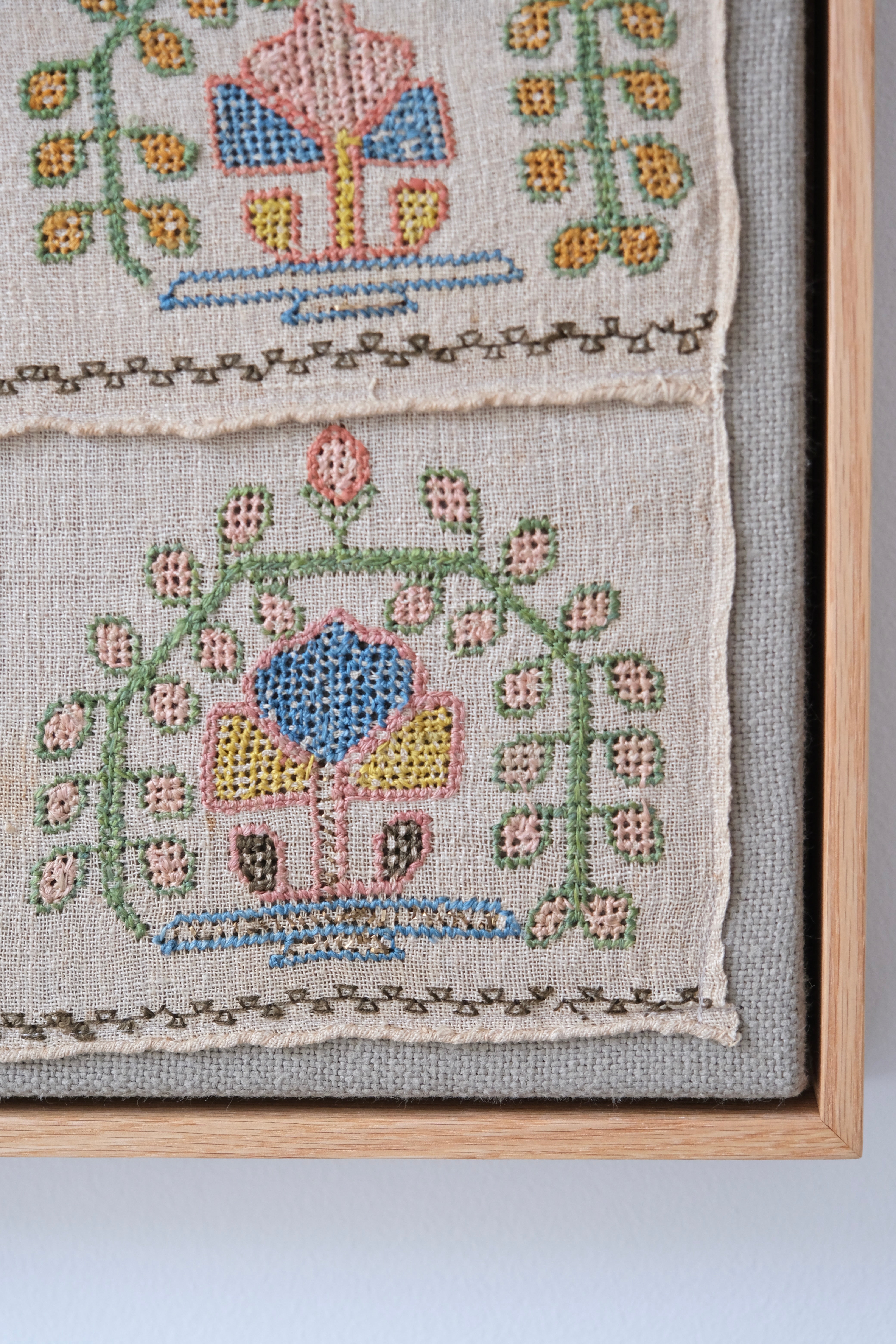 Framed Ottoman embroidery