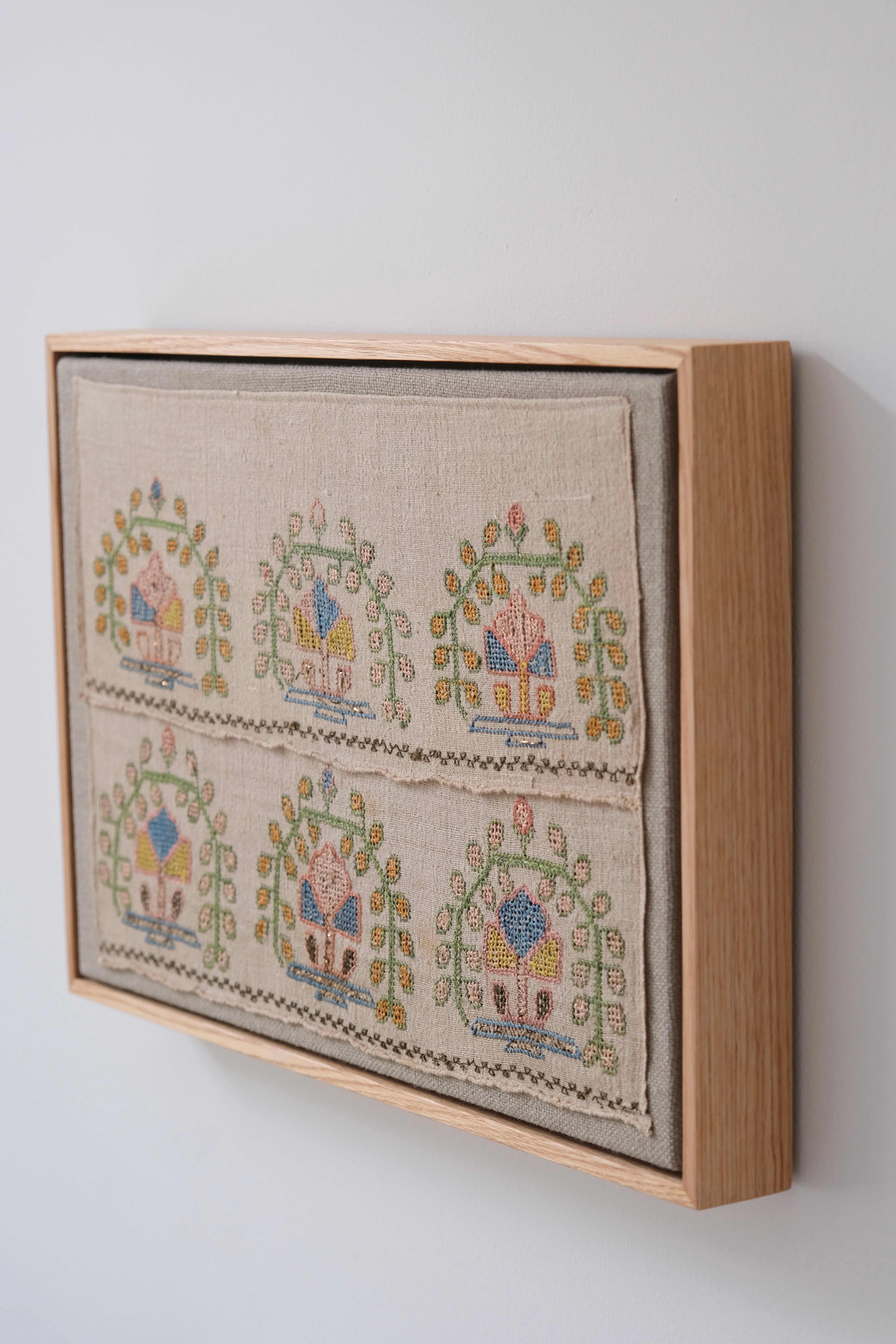 Framed Ottoman embroidery
