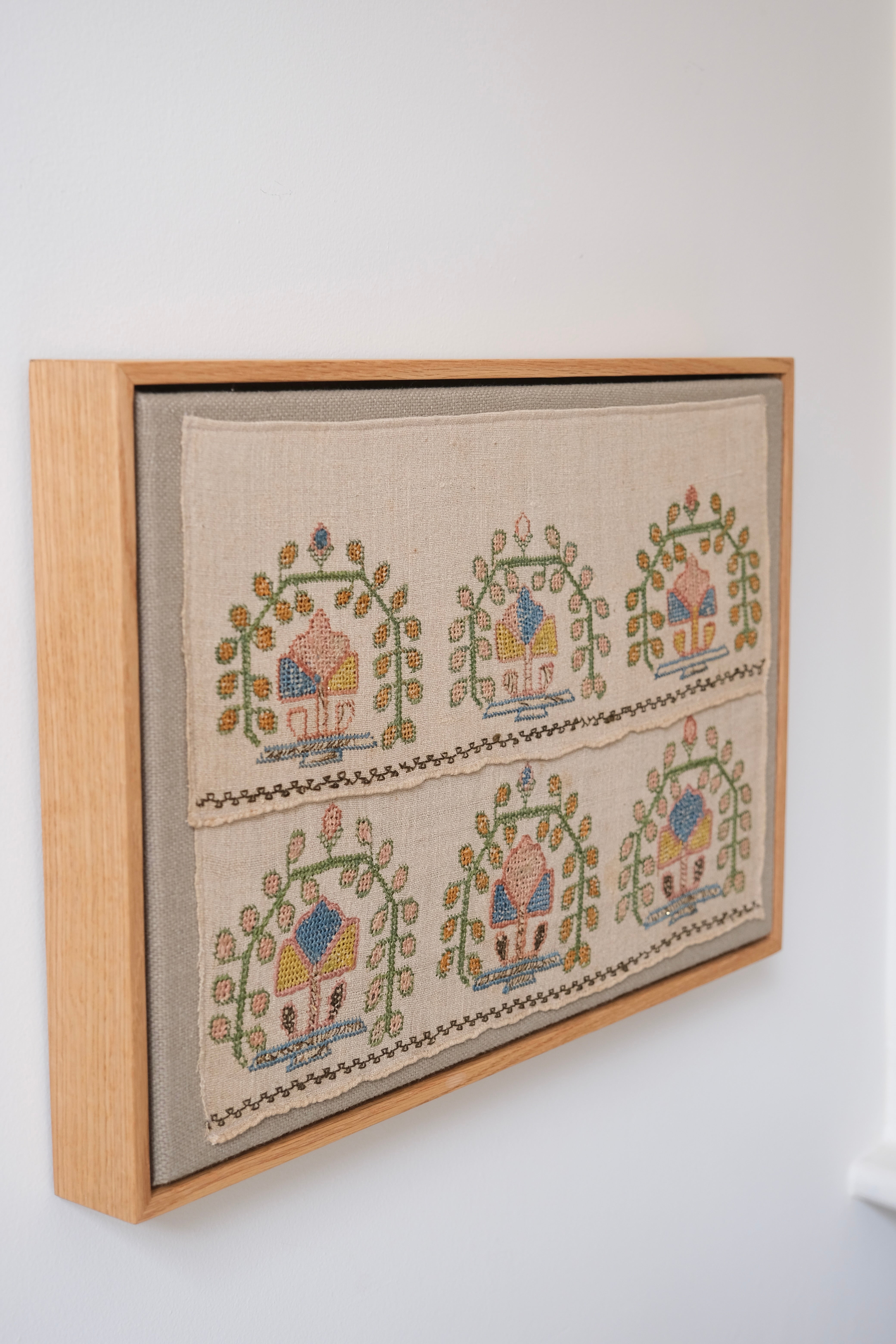 Framed Ottoman embroidery