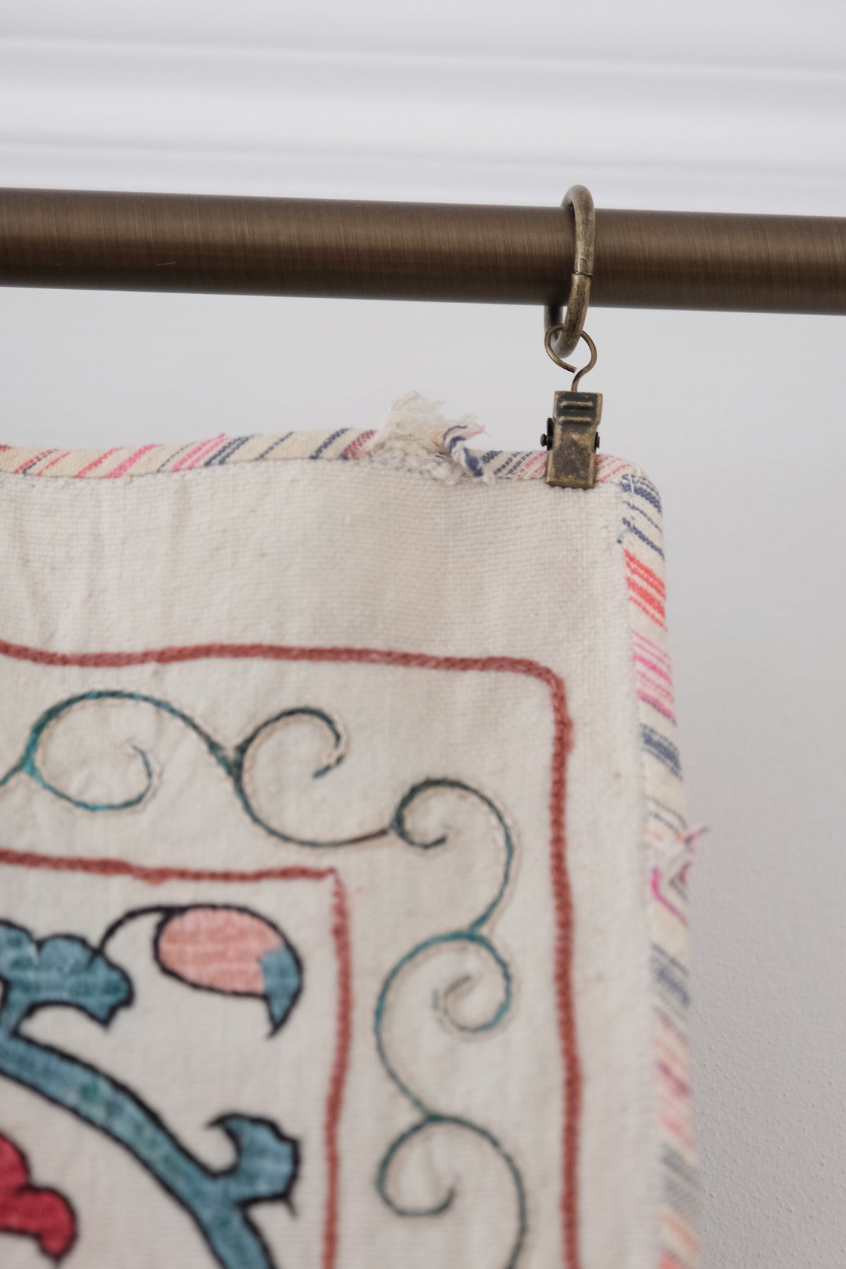 Antique suzani wall hanging, multicolour